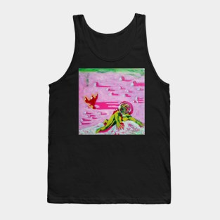 Astronaut on Pink Planet Tank Top